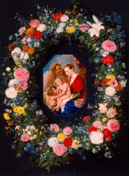 Holy Family with a Garland of Flowers